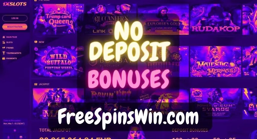 Freespinswin.com'da sadece free spin ve depozitosuz bonuslar resmedilmiştir.