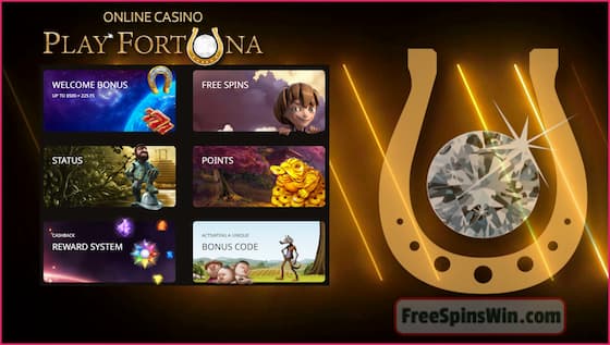 Bu görseldeki Casino PlayFortuna'de oyuncuları bedava dönüşler, bonuslar, nakit para iadesi ve özel promosyonlar bekliyor!