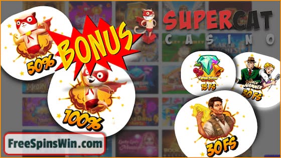 Ganhe bônus lucrativos e participe de promoções especiais no cassino Super Cat Nesta imagem