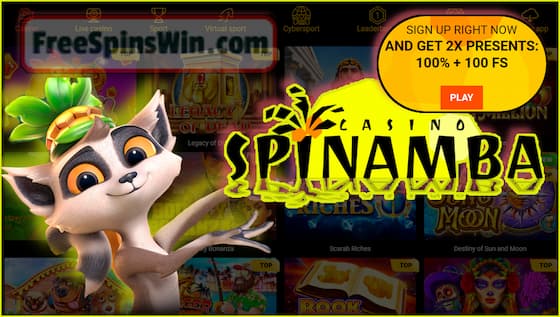Avaliação do cassino SPINAMBA 10 Leia uma análise detalhada e ganhe rodadas grátis para se registrar no cassino Spinamba nesta imagem!
