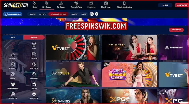 Выберите любимую игру из списка и начните играть с бонусом от Spinbetter Casino, изображенным на картинке.